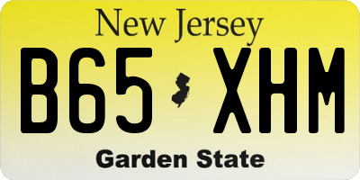 NJ license plate B65XHM