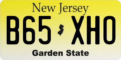 NJ license plate B65XHO