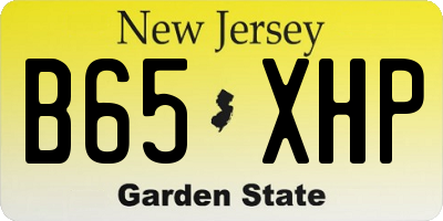 NJ license plate B65XHP