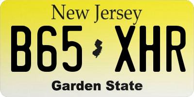 NJ license plate B65XHR