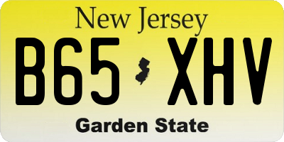 NJ license plate B65XHV