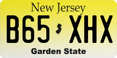 NJ license plate B65XHX