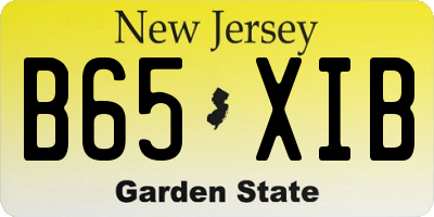 NJ license plate B65XIB