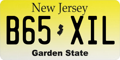 NJ license plate B65XIL