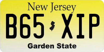 NJ license plate B65XIP