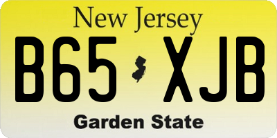 NJ license plate B65XJB