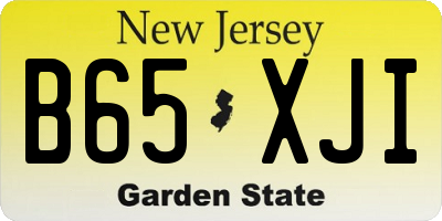 NJ license plate B65XJI