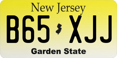 NJ license plate B65XJJ