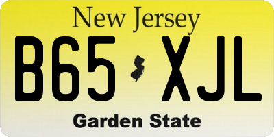 NJ license plate B65XJL