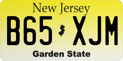 NJ license plate B65XJM