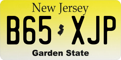 NJ license plate B65XJP