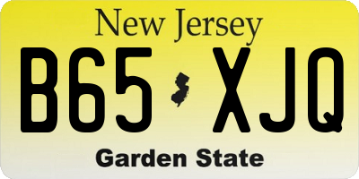 NJ license plate B65XJQ