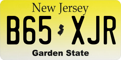 NJ license plate B65XJR