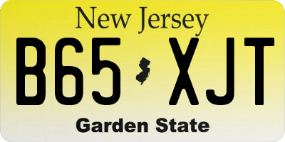 NJ license plate B65XJT