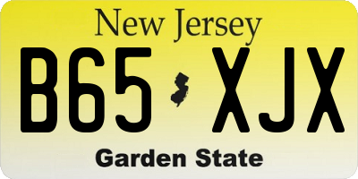 NJ license plate B65XJX