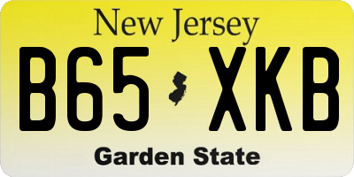 NJ license plate B65XKB