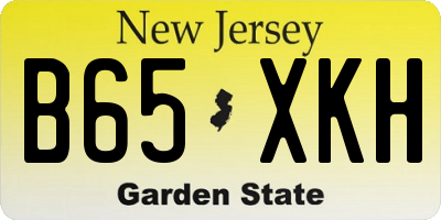 NJ license plate B65XKH