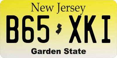 NJ license plate B65XKI