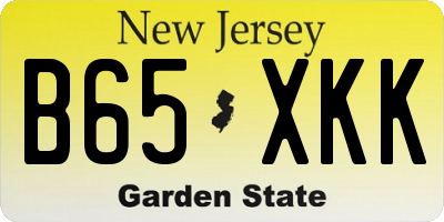 NJ license plate B65XKK