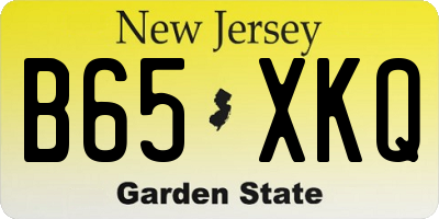 NJ license plate B65XKQ