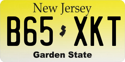 NJ license plate B65XKT