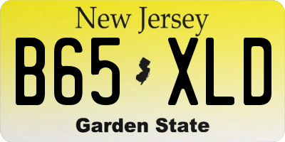 NJ license plate B65XLD