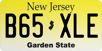 NJ license plate B65XLE