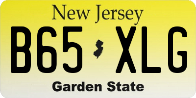 NJ license plate B65XLG