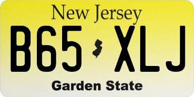 NJ license plate B65XLJ