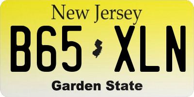 NJ license plate B65XLN