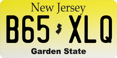 NJ license plate B65XLQ
