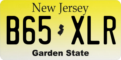 NJ license plate B65XLR