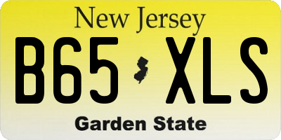 NJ license plate B65XLS