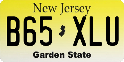 NJ license plate B65XLU