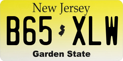 NJ license plate B65XLW