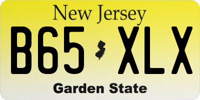NJ license plate B65XLX