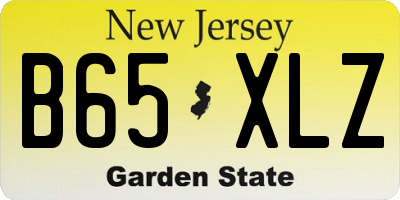 NJ license plate B65XLZ
