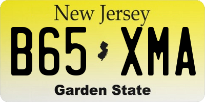 NJ license plate B65XMA