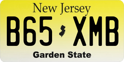 NJ license plate B65XMB