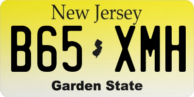 NJ license plate B65XMH