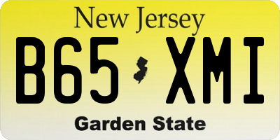 NJ license plate B65XMI