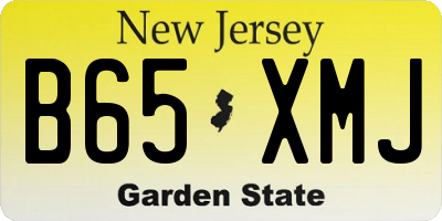 NJ license plate B65XMJ