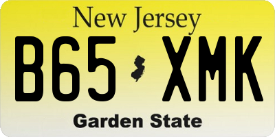 NJ license plate B65XMK
