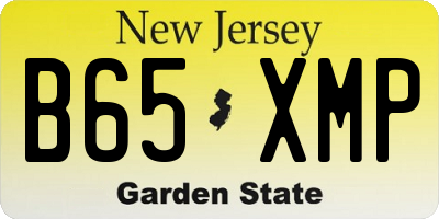 NJ license plate B65XMP