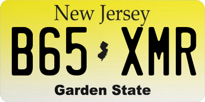 NJ license plate B65XMR