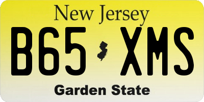 NJ license plate B65XMS