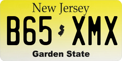 NJ license plate B65XMX
