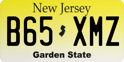 NJ license plate B65XMZ