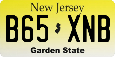 NJ license plate B65XNB