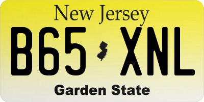 NJ license plate B65XNL